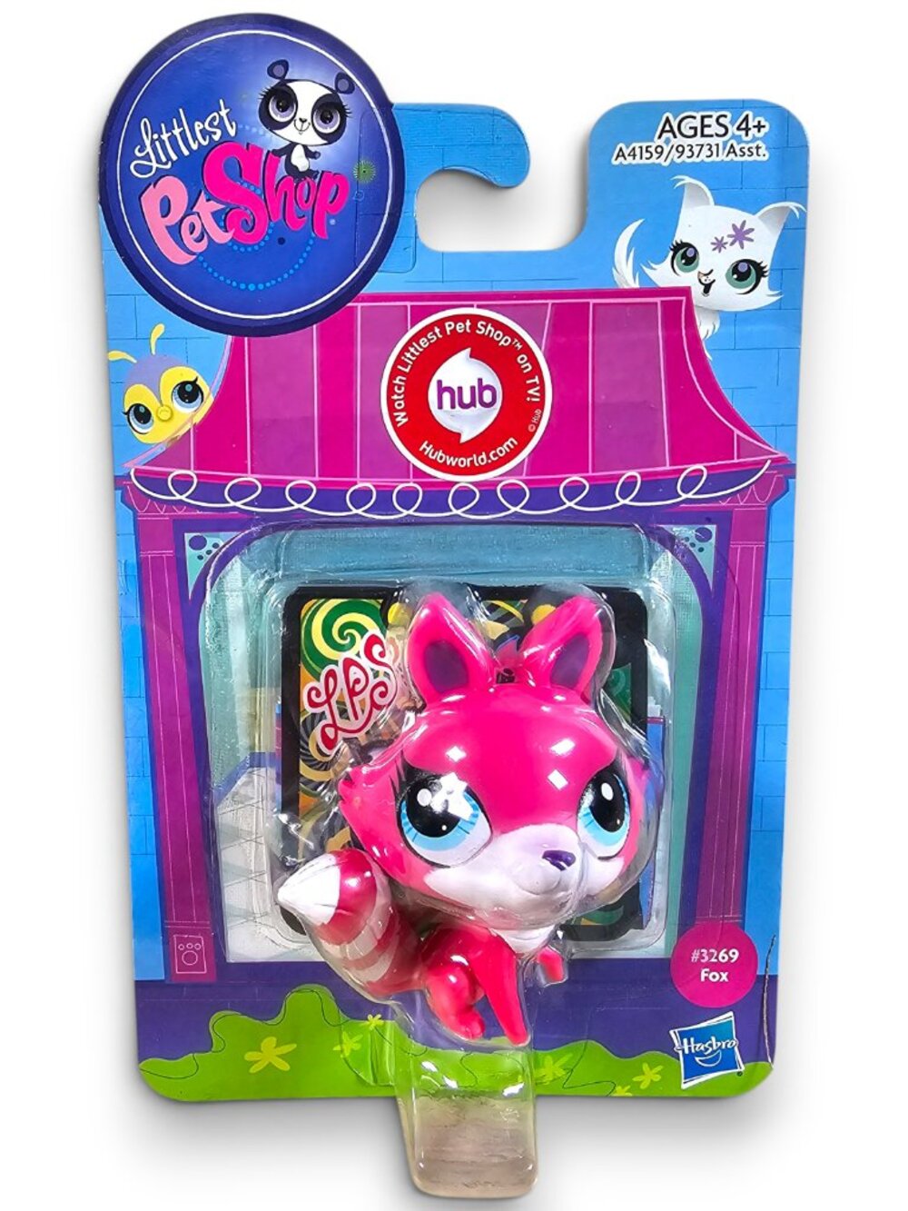 Hasbro Littlest Pet Shop #3269 Fox Pink White Striped Tail NEW LPS 2013